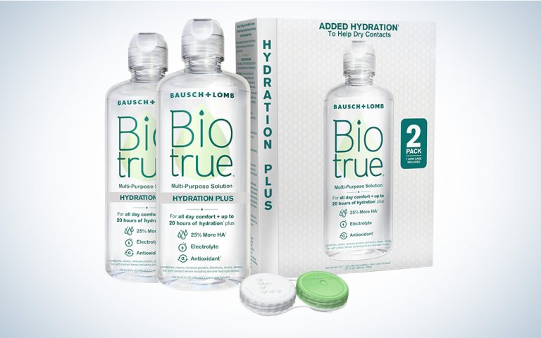 Biotrue Hydration Plus Contact Lens Solution with Lens Case (Pack of 2) FSA explainer product card