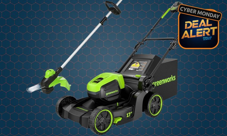 Mower and trimmer Greenworks combo on sale for cyber Monday
