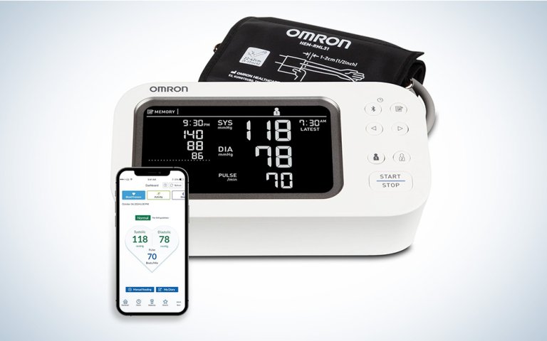 OMRON Platinum Blood Pressure Monitor for Home Use & Upper Arm Blood Pressure Cuff FSA explainer product card