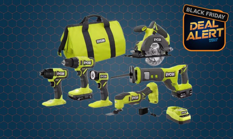 Complete Ryobi power tool kit on sale for Black Friday at The Home Depot