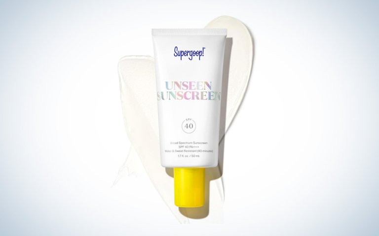 Supergoop! Unseen Sunscreen - SPF 40 - Clear & Invisible Face Sunscreen + Broad Spectrum + Makeup-Gripping Primer - 1.7 fl oz FSA explainer product card