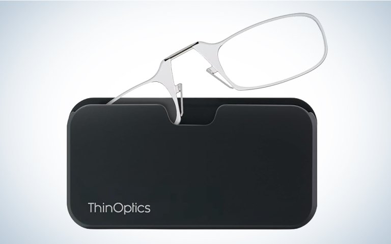 ThinOptics Universal Pod Case + Rectangular Reading Glasses FSA explainer product card
