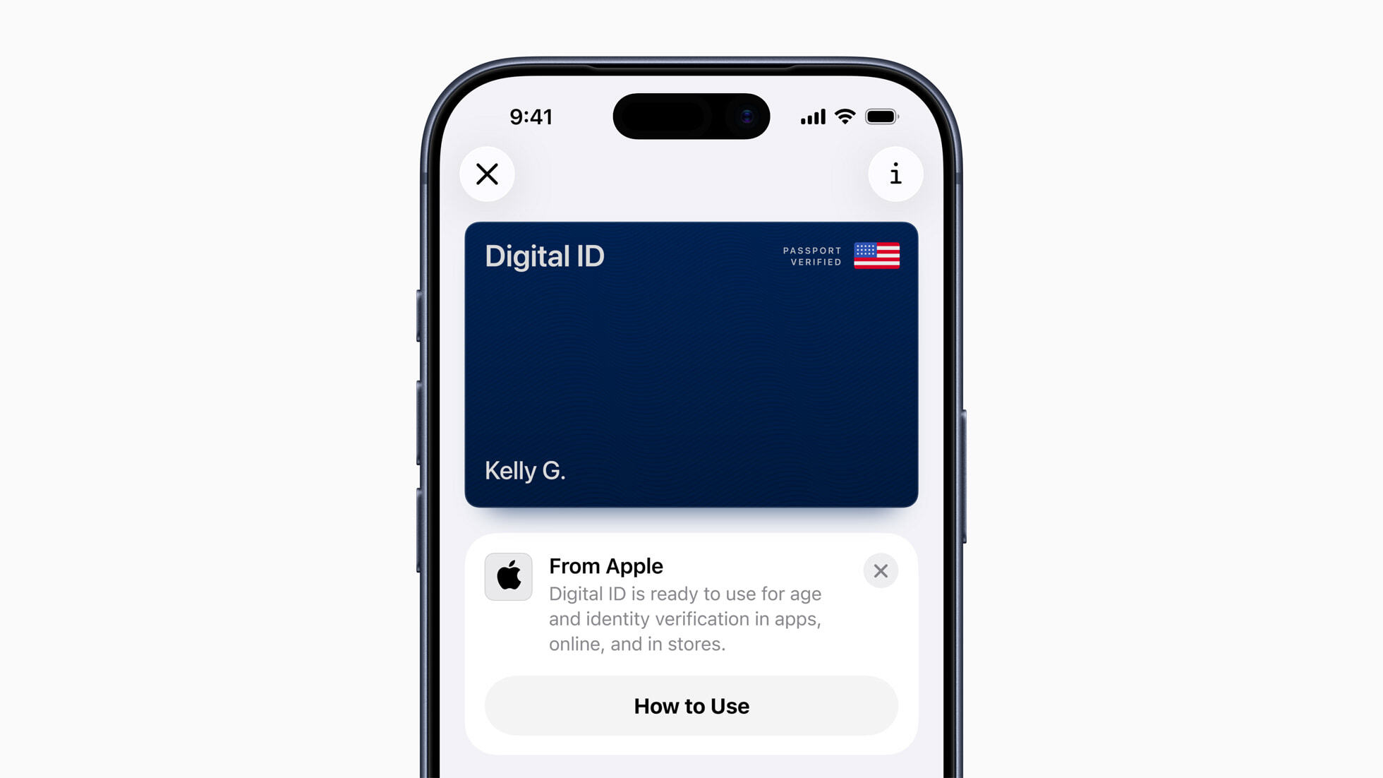 digital ID on an iphone