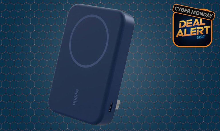 Belkin 10,000 mAh portable charger with kickstand