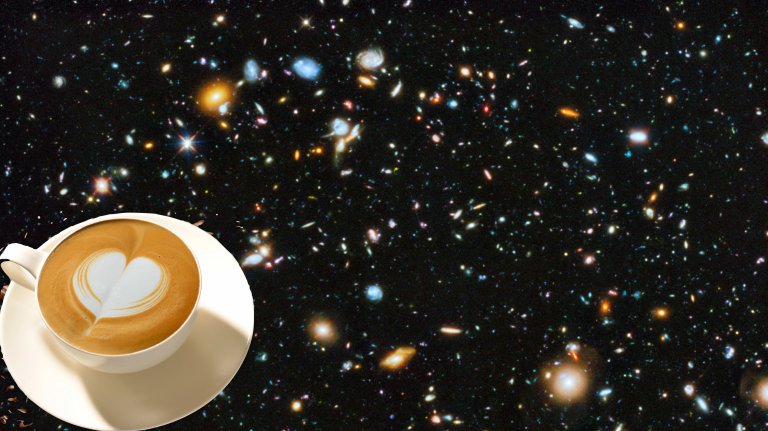 a latte in space