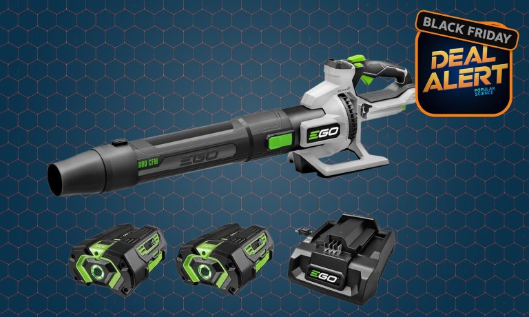 Ego Power+ blower with three batteries on sale for Black Friday