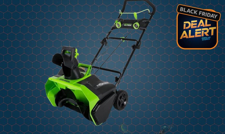 Greenworks electric snow blower on sale for Cyber Monday