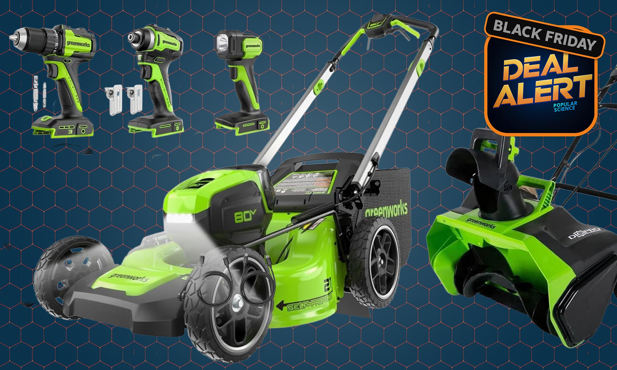 Greenworks battery-powered yard tools