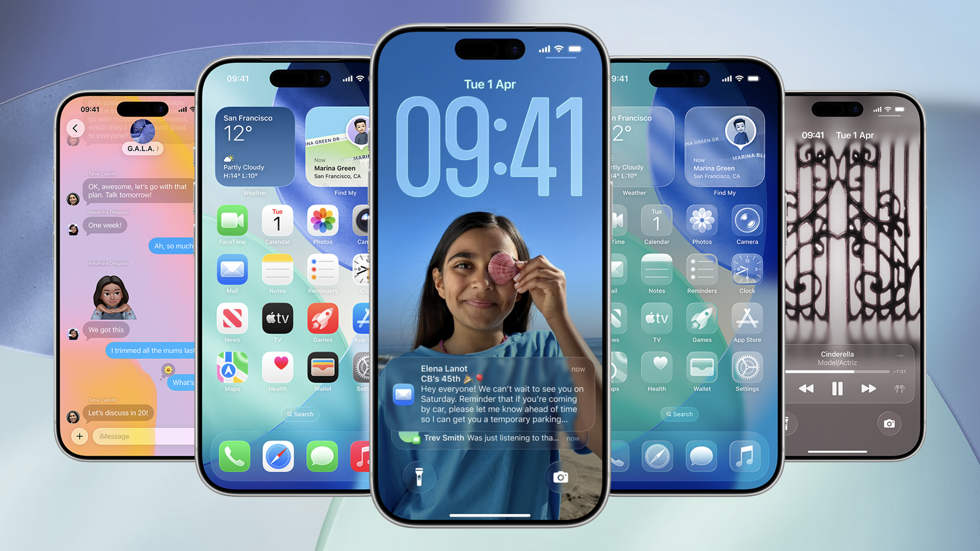 iphones with different backgrounds