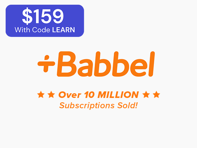 Inside image for babbel is a smarter way to fall in with language Stack Commerce sponsored deal