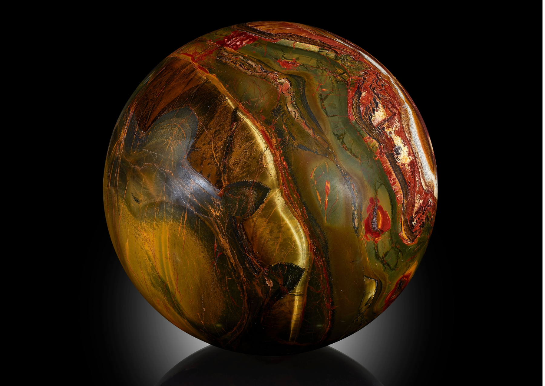 an amber colored gem called a tiger's eye