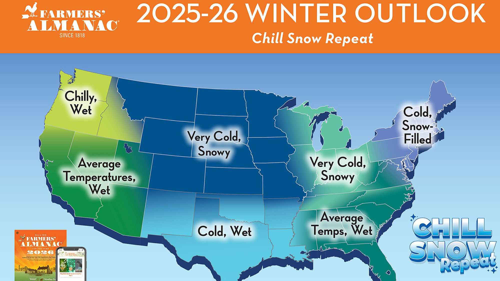 a winter outlook map of the united states for 2025-2026