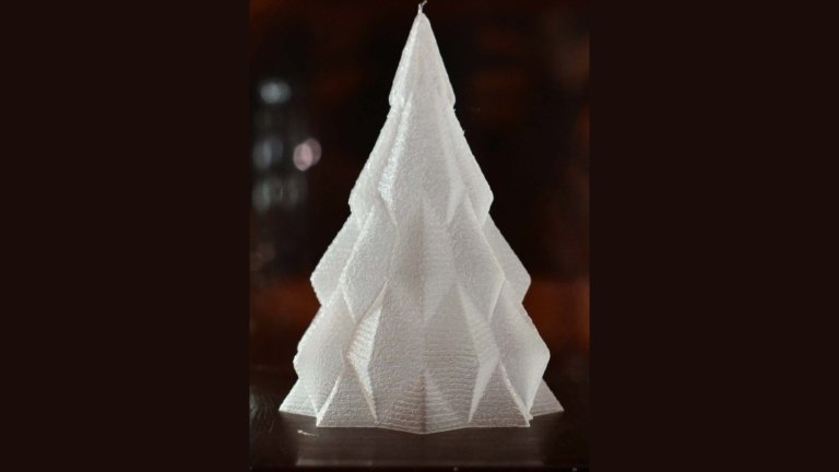 3D printed Christmas tree made from ice