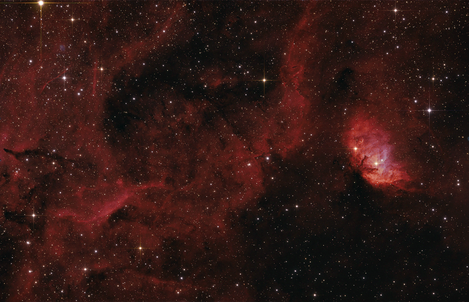 red glowing nebula