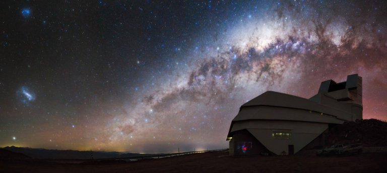 observatory under milky way