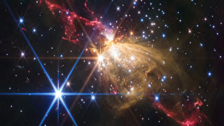 NASA's James Webb Space Telescope recently imaged an extremely large and symmetric protostellar jet at the outskirts of our Milky Way galaxy in the forming cluster Sh2-284. From tip to tip, this protostellar jet is 8 light-years across, about double the distance from our Sun to its closest neighboring star system, Alpha Centauri.