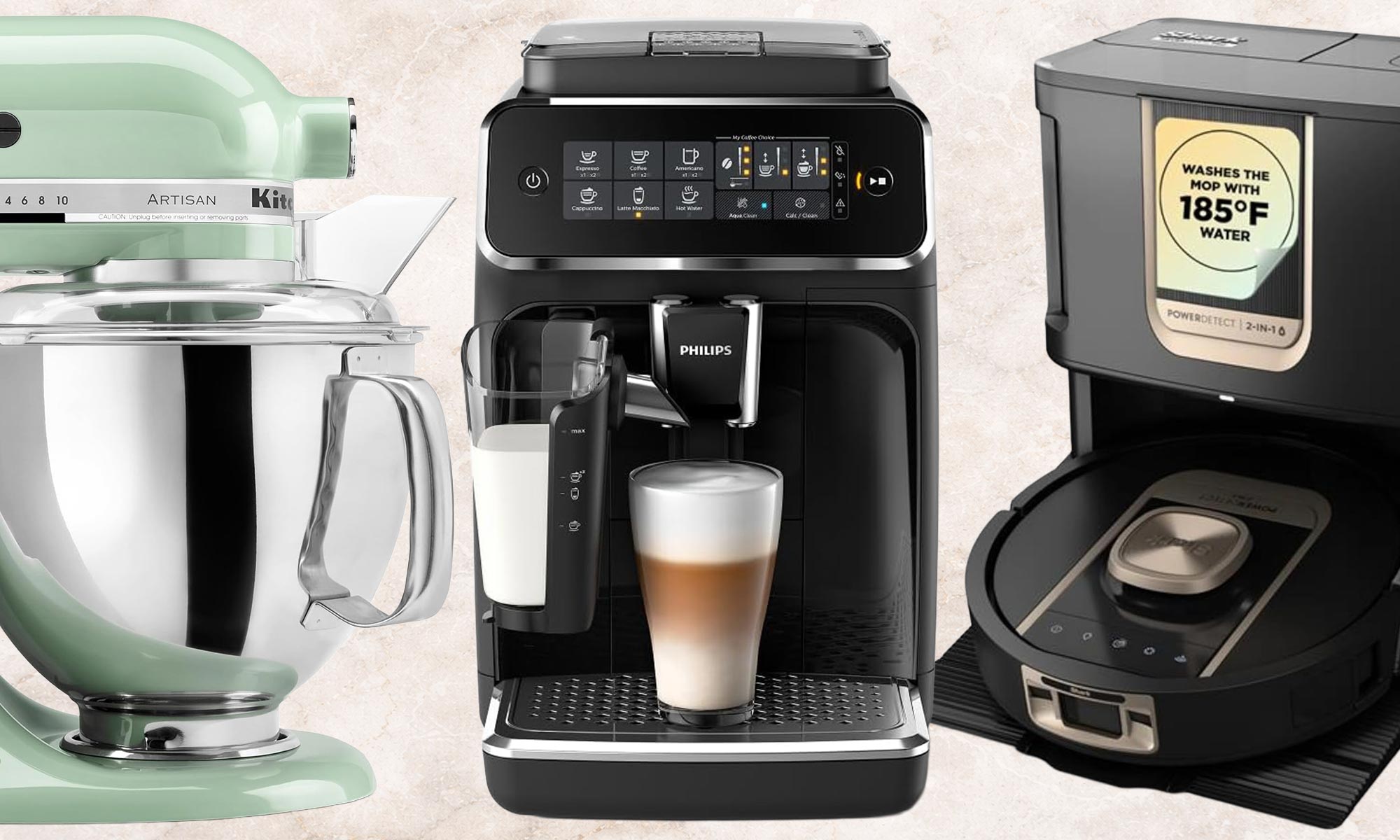 A coffee machine, robot vacuum, and stand mixer on sale after the holidays at Amazon