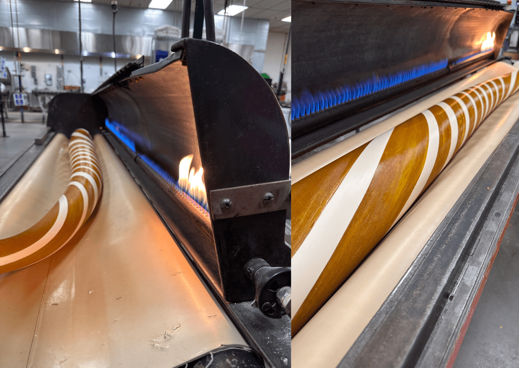 a large hunk of candy on a roller