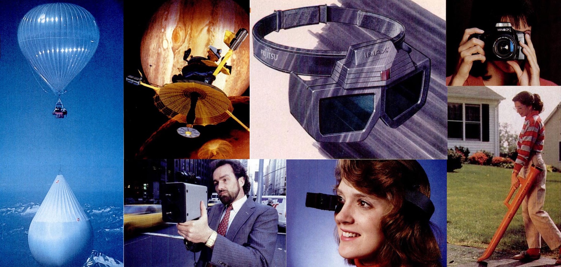 old products put together in a collage