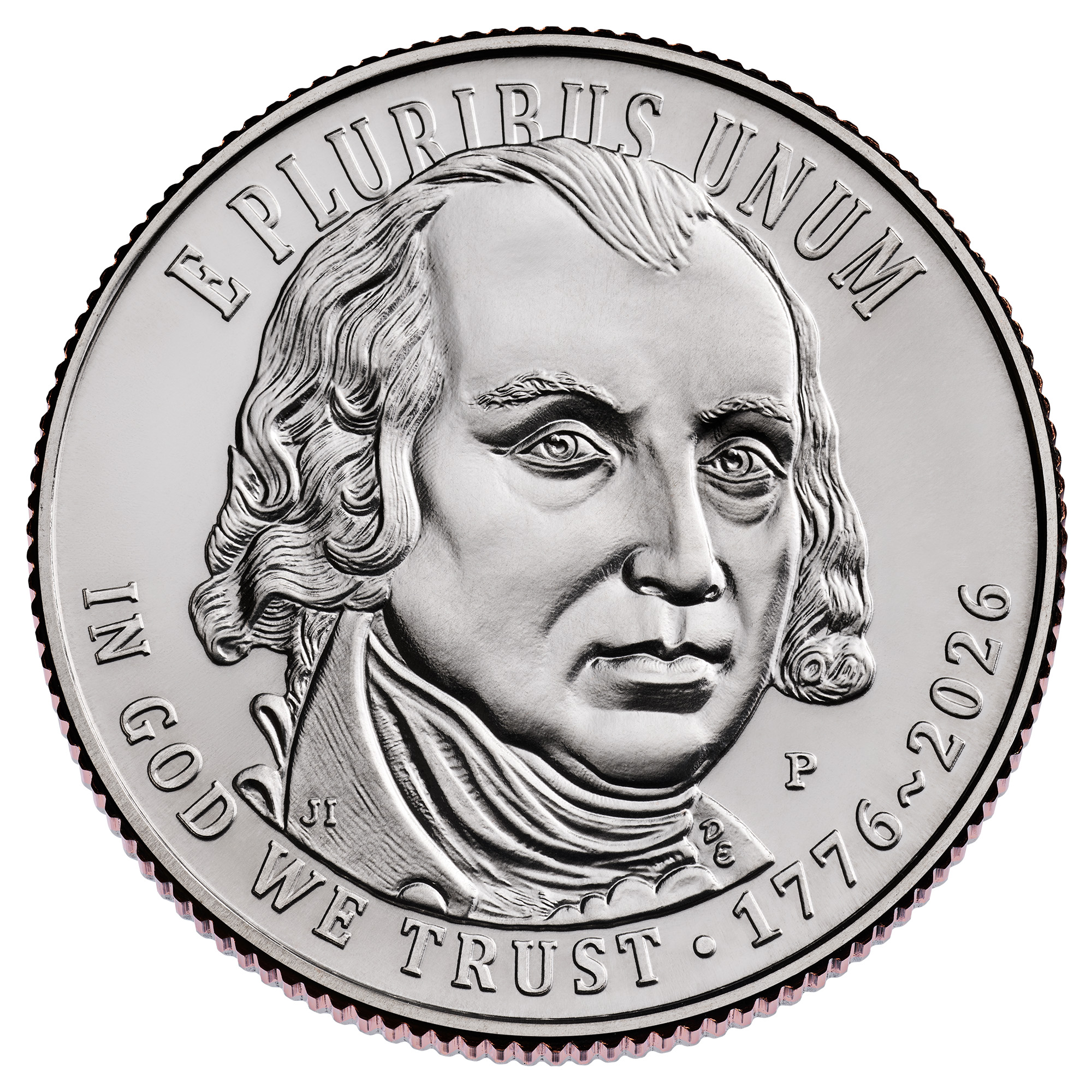 quarter with a portrait of James Madison