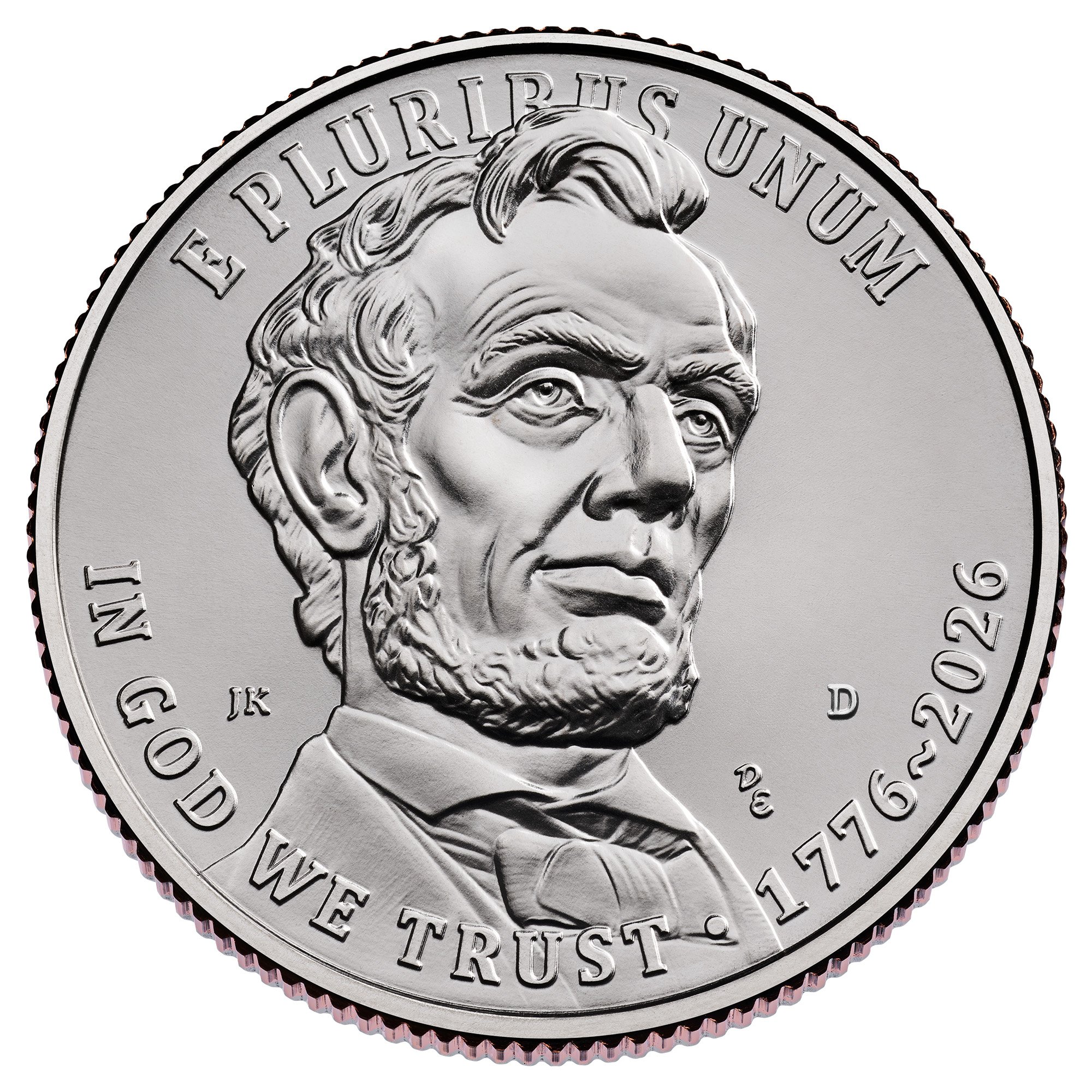 quarter with a portrait of Abraham Lincoln