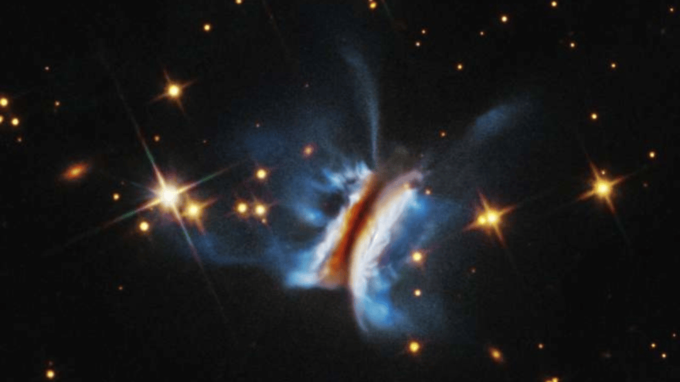 Hubble spots massive sandwich-shaped blob in deep space | Popular Science