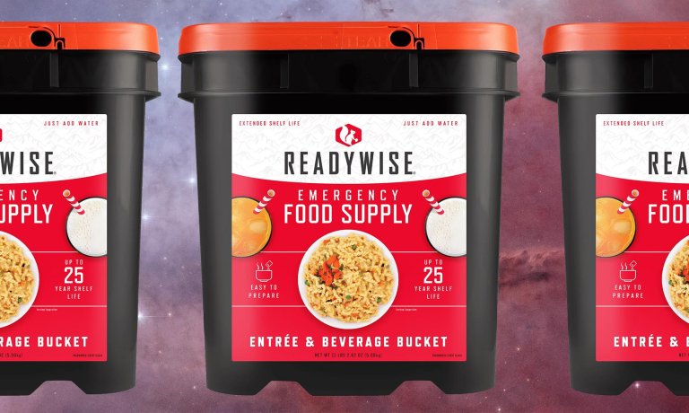 ReadyWise Emergency Food Supply 120 serving entree and beverage bucket
