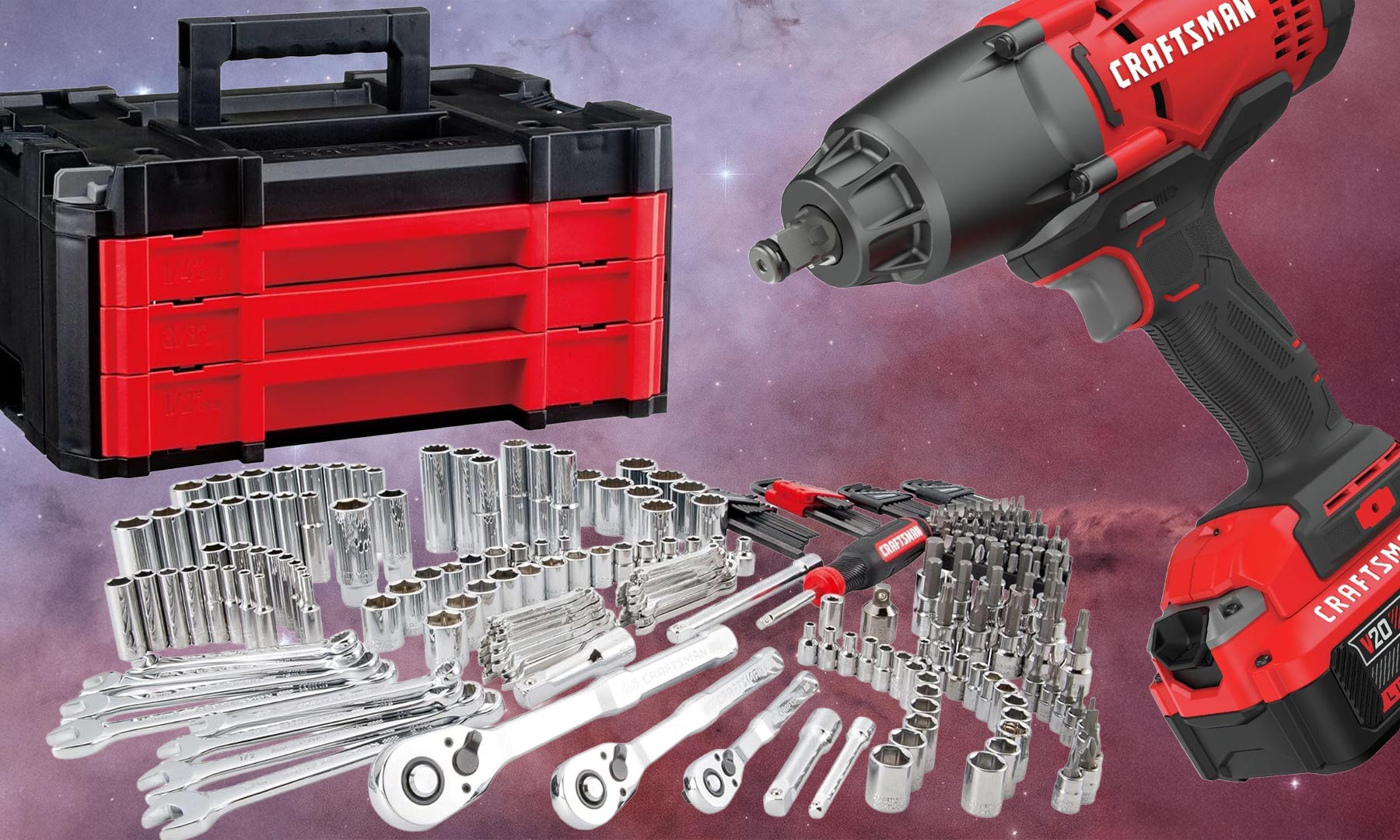 Craftsman mechanic tool set and impact driver