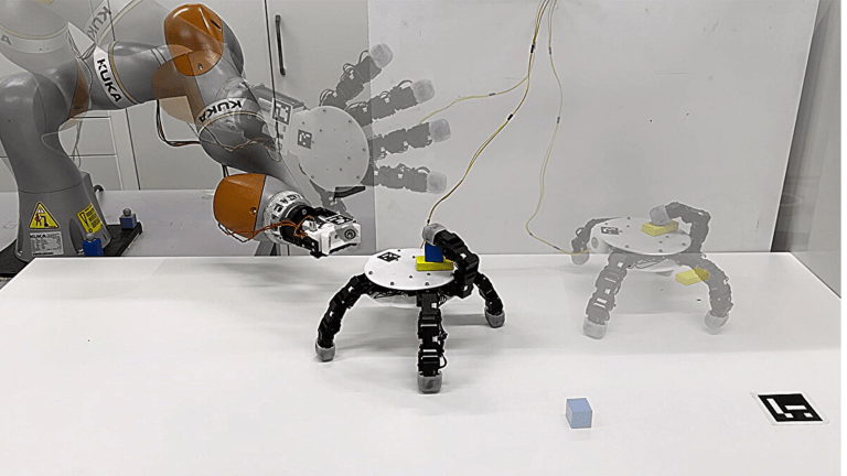 a black robot shaped like a human hand