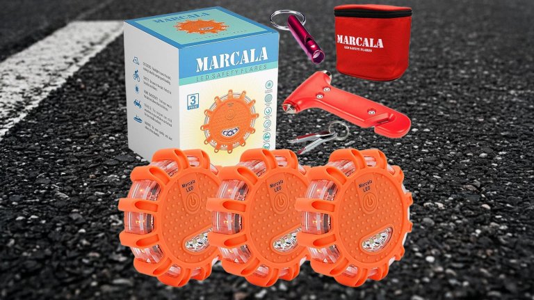 Marcala LED Road Flares 3-Pack Emergency Disc