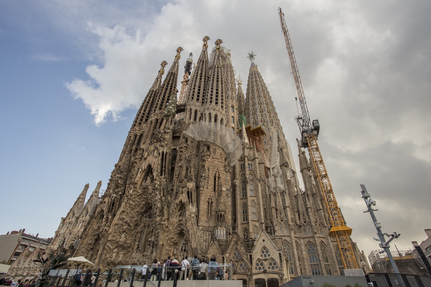 A view shows the ongoing construction of the Sagrada Familia, designed by Spanish architect Antoni Gaudi, in Barcelona, Spain, on October 17, 2025. Credit: Piotr Zajac / NurPhoto via Getty Images