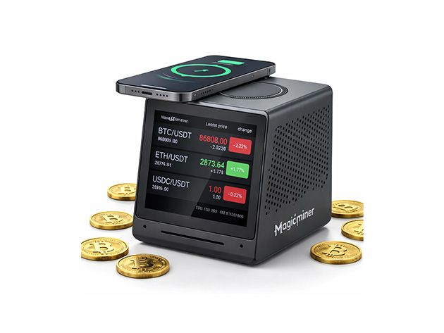 Inside image for they finally made a bluetooth speaker that can mine bitcoin Stack Commerce sponsored deal