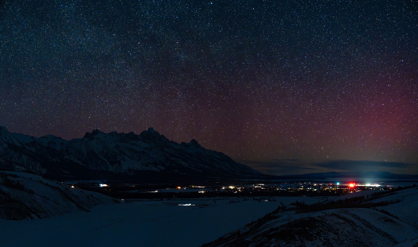 starry night over airport