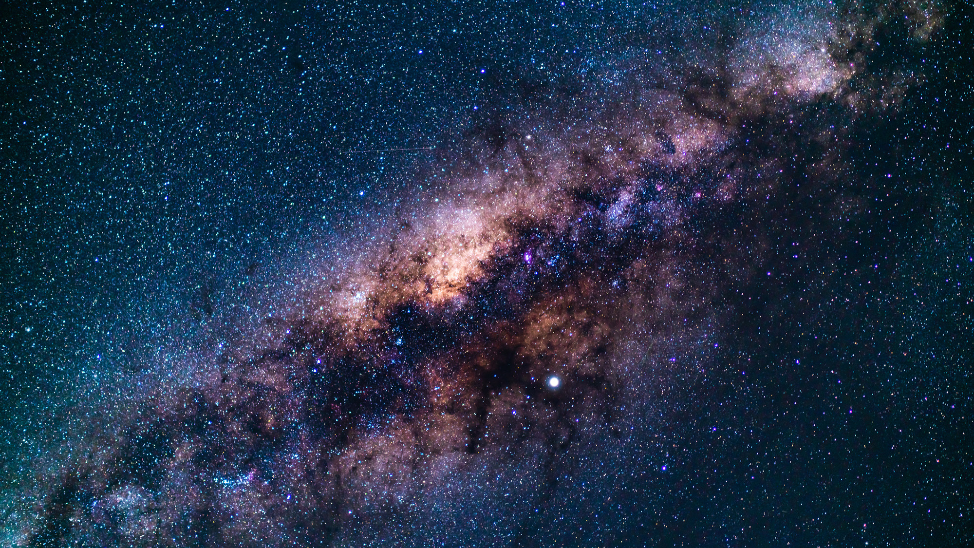 center of the galaxy - milky way nightsky on a clear night wider shot many stars