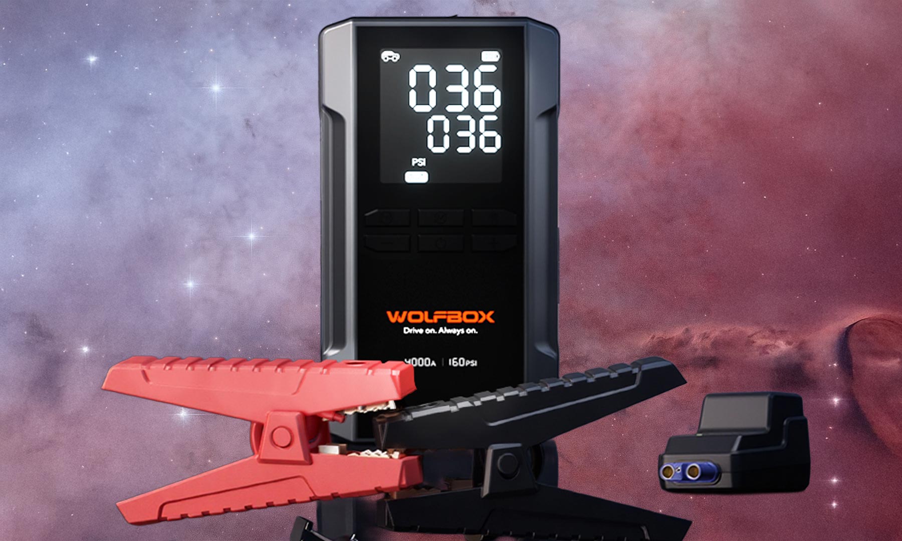 4-in-1 Jump Starter with Air Compressor | Wolfbox MegaVolt 24Air