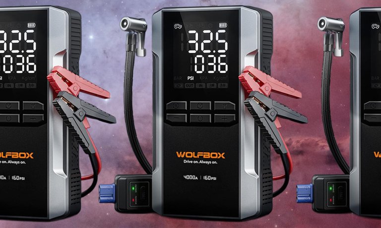 Wolfbox 4-in-1 Jump Starter with Air Compressor | Wolfbox MegaVolt 24Air