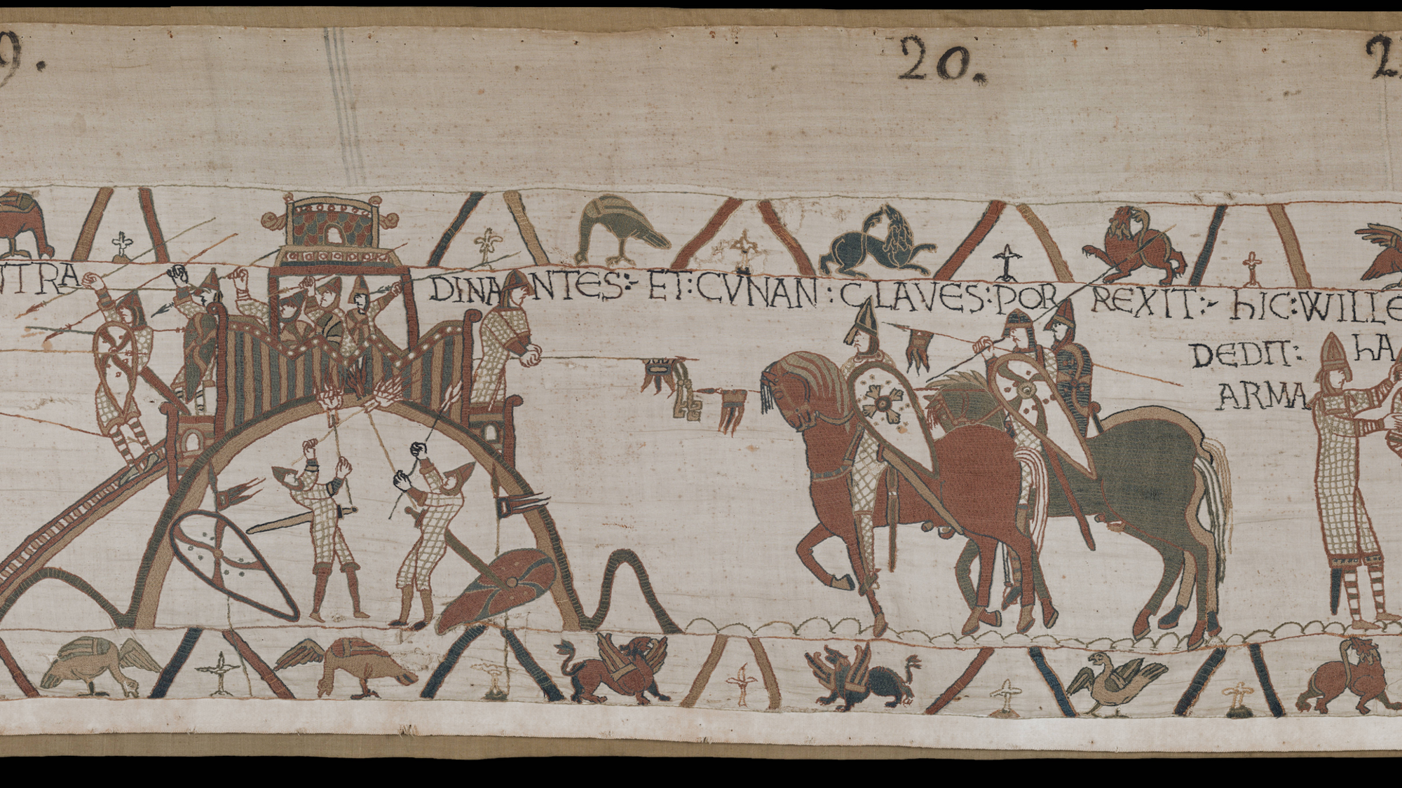 A scene from the Bayeux Tapestry depicting the Battle of Hastings
