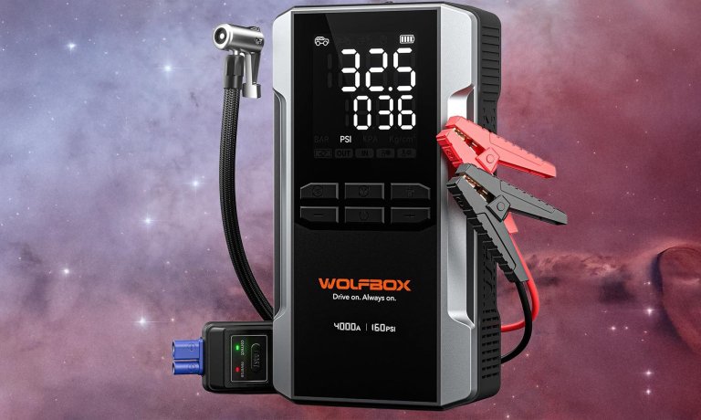WOLFBOX 4-in-1 Jump Starter with Air Compressor