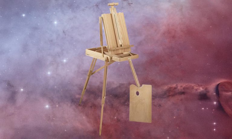 French Sketchbox Wood Floor Easel by Artist's Loft