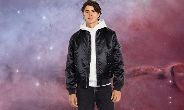 Old Navy Satin Zip Utility Bomber