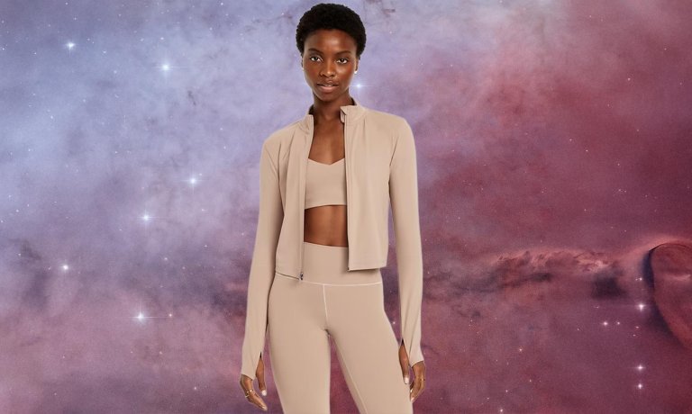 Old Navy Studio Smooth Full Zip Cropped Jacket