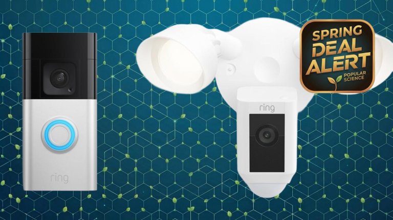 Ring flood light camera and video doorbell