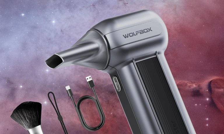 WOLFBOX MF100 Electric Air Duster-150000RPM Super Power Cordless Air Duster