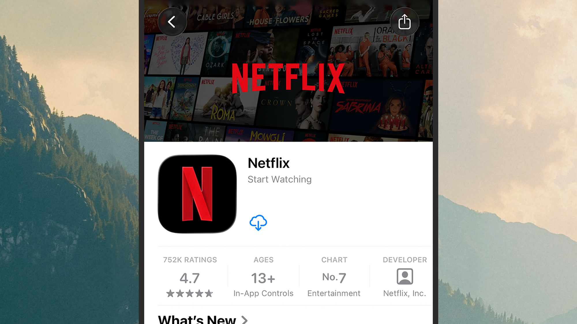 screenshot of netflix on iphone
