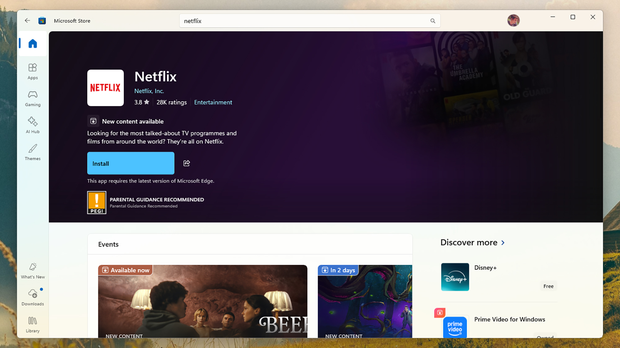 screenshot of netflix open on computer