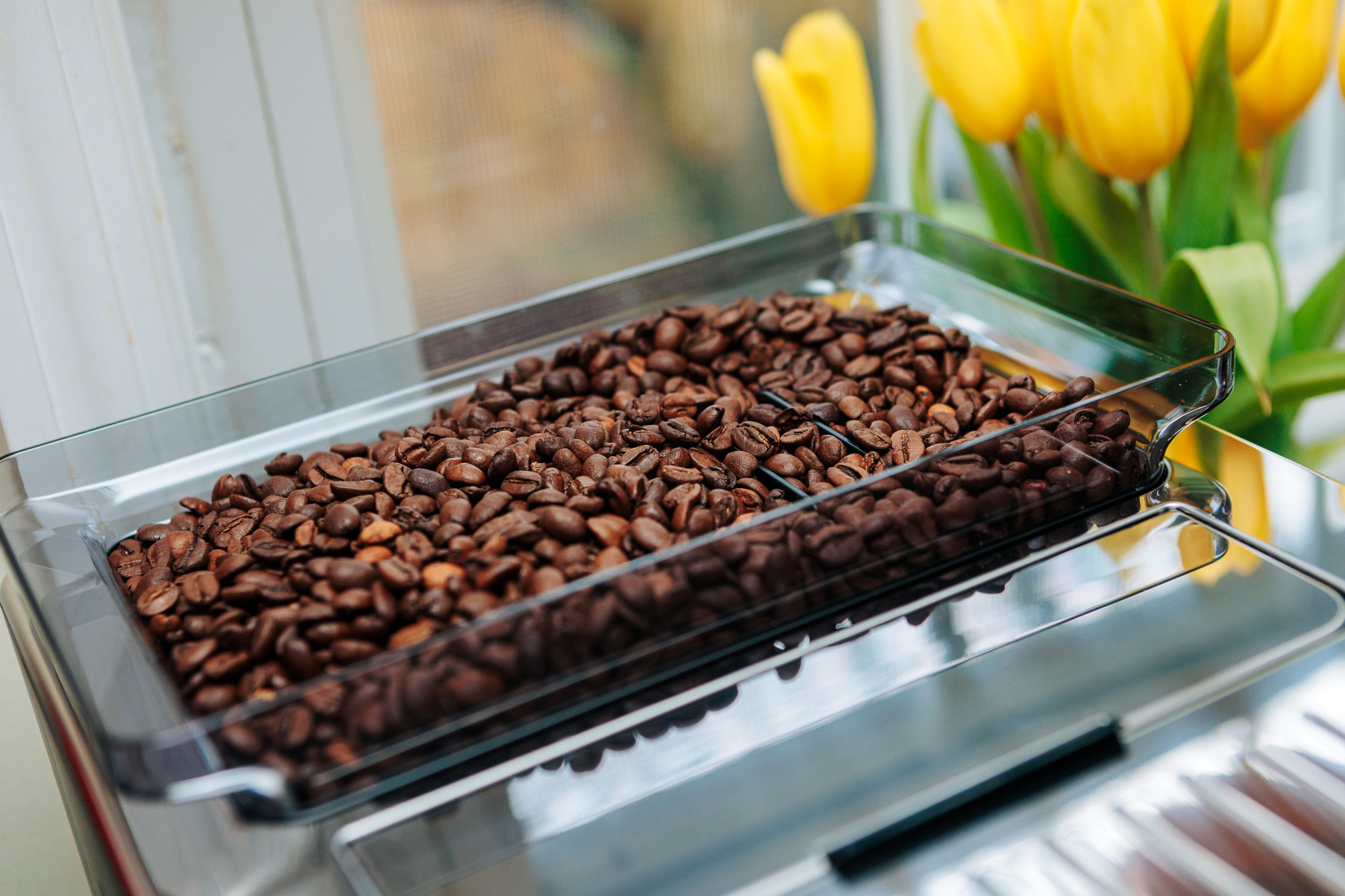 De'Longhi PrimaDonna Aromatic automatic espresso machine bean hopper