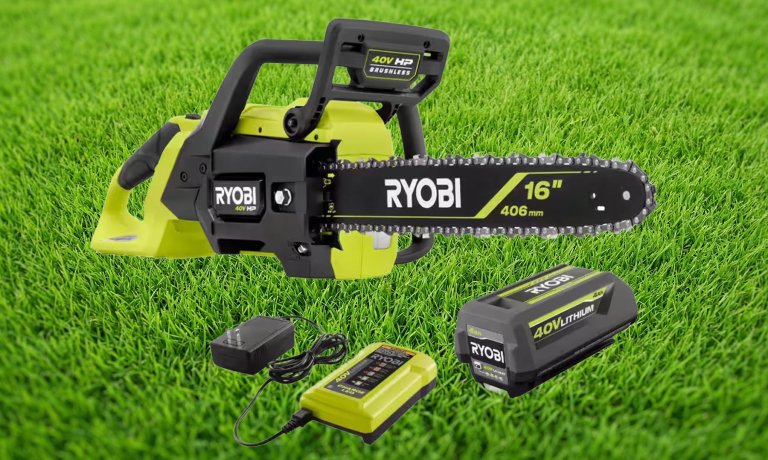 Ryobi 40V HP Brushless 16 in. Battery Chainsaw with 4.0 Ah Battery and Charger