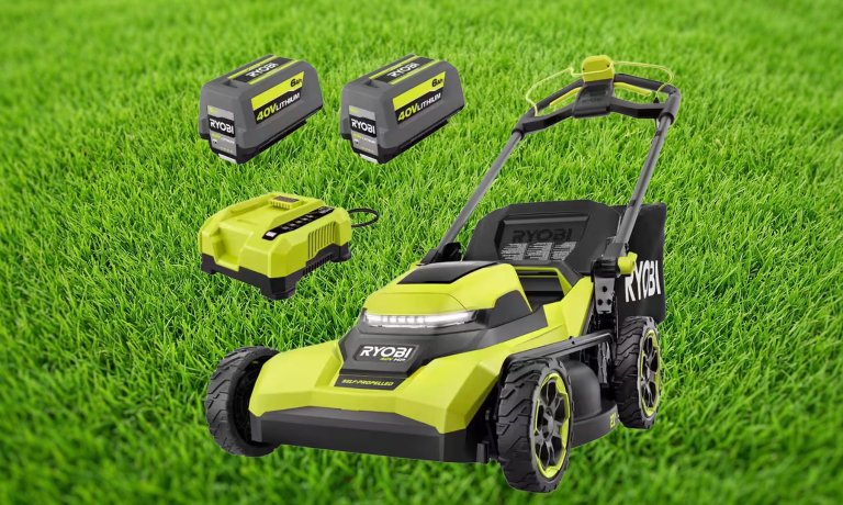 Ryobi 40V HP Brushless 21 in. Self-Propelled Lawn Mower with Two 6.0 Ah Batteries