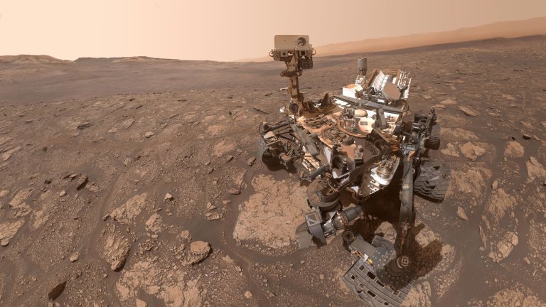 NASA's Curiosity Mars rover took this selfie at a location nicknamed "Mary Anning" after a 19th century English paleontologist. This was the site of the chemical experiment uncovering diverse organic molecules on Mars, in the Glen Torridon region, which scientists believe was a site where ancient conditions would have been favorable to supporting life, if it ever was present.