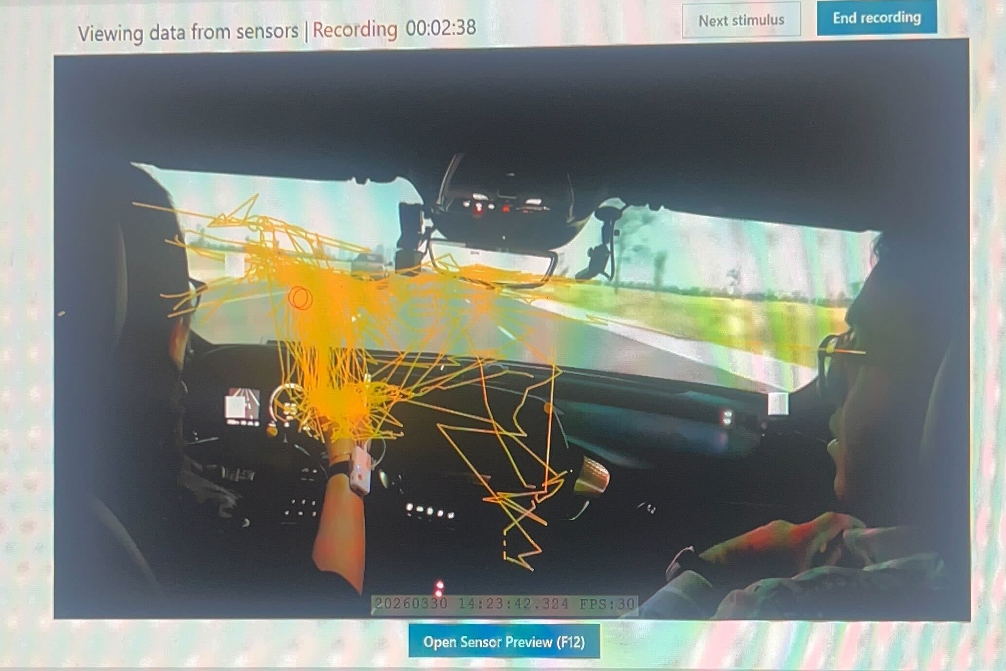 eye sensor data